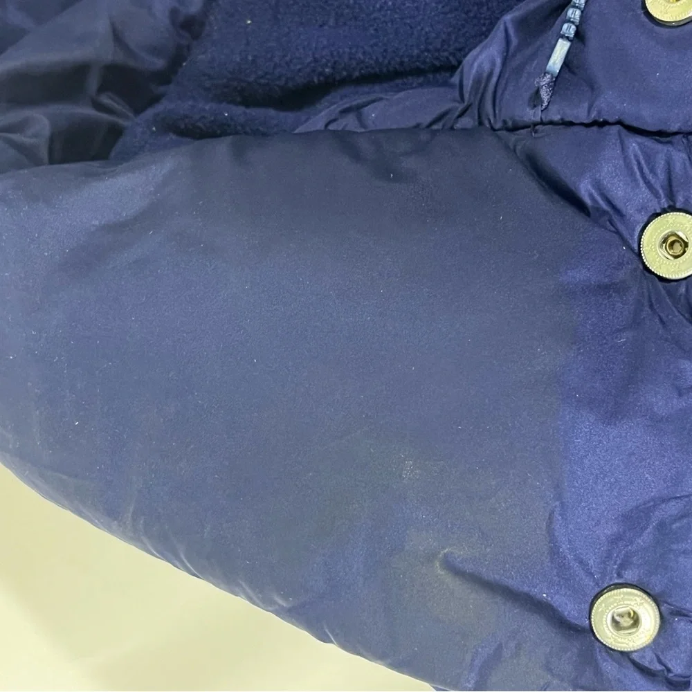 VTG 2010 OLD NAVY PUFFER COAT ZIP FRONT HIDDEN HOOD‎ UNISEX XXL NAVY PREOWNED
